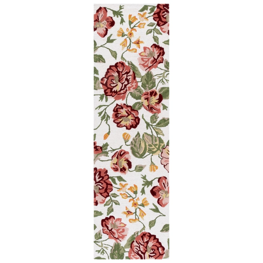 SAFAVIEH Handmade Jardin Hipolita Country Floral Wool Rug