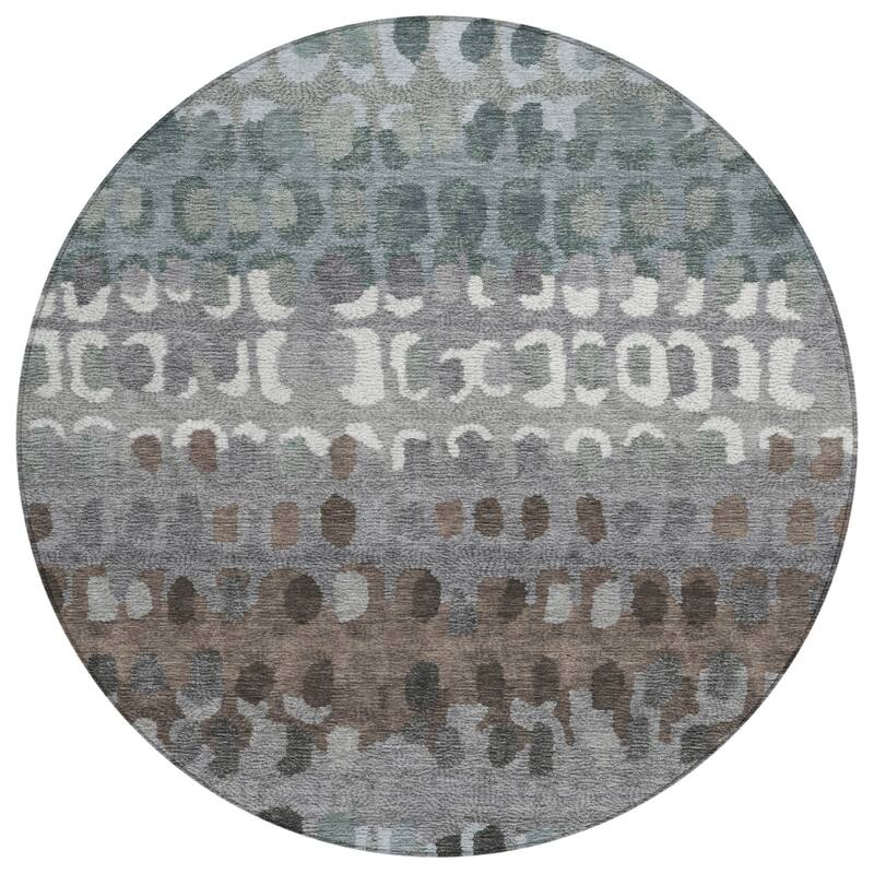 Machine Washable Indoor/ Outdoor Modern Trezze Chantille Rug