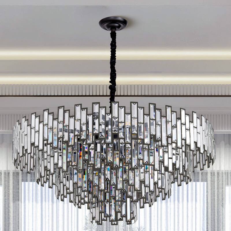 KAYLA 24in Chandelier 10-Light Crystal Chandelier