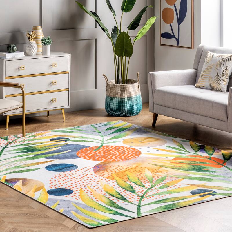 Nuloom SplashGuard Machine Washable Area Rug - 5' x 8' - Multicolor