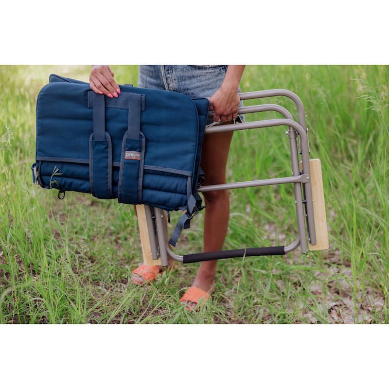 Oniva Descanso Padded Beach Chair, (Navy Blue)