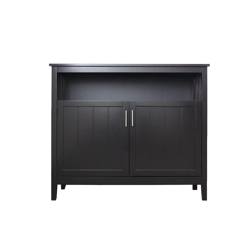 40" Farmhouse Kitchen Sideboard Buffet with 1 Cabinet and Opening Shelf