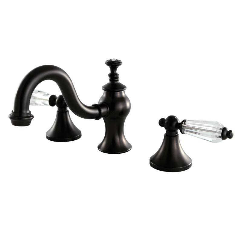 Kingston Brass Victorian Crystal Widespread Bathroom Faucet