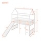 preview thumbnail 14 of 39, Contemporary Design Twin Loft House Bed with Slide, Ladder and Safety Guaranteed, Sturdy Construction & Unique Design