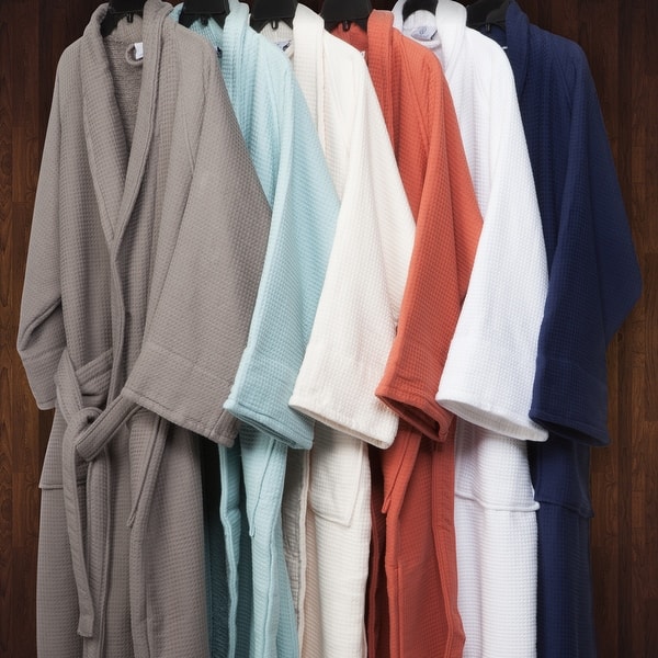 slide 2 of 14, Superior Cotton Waffle Weave Spa Bath Robe