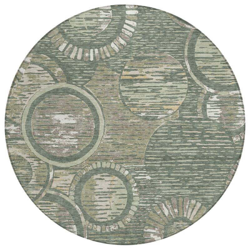 Machine Washable Indoor/ Outdoor Modern Grover Chantille Rug