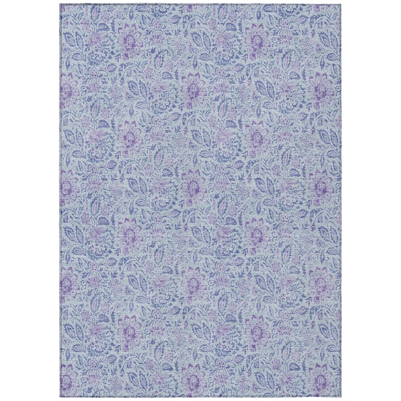 HomeRoots Floral Transitional Rectangle Outdoor Rug