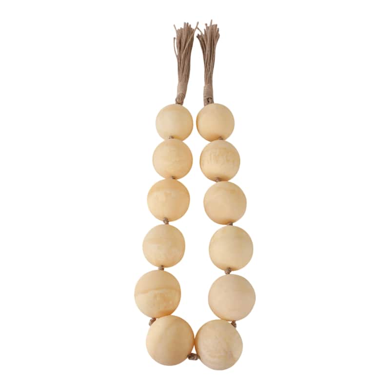 Resin Modern Decorative Beads with Jute Detailing and Textured Accents