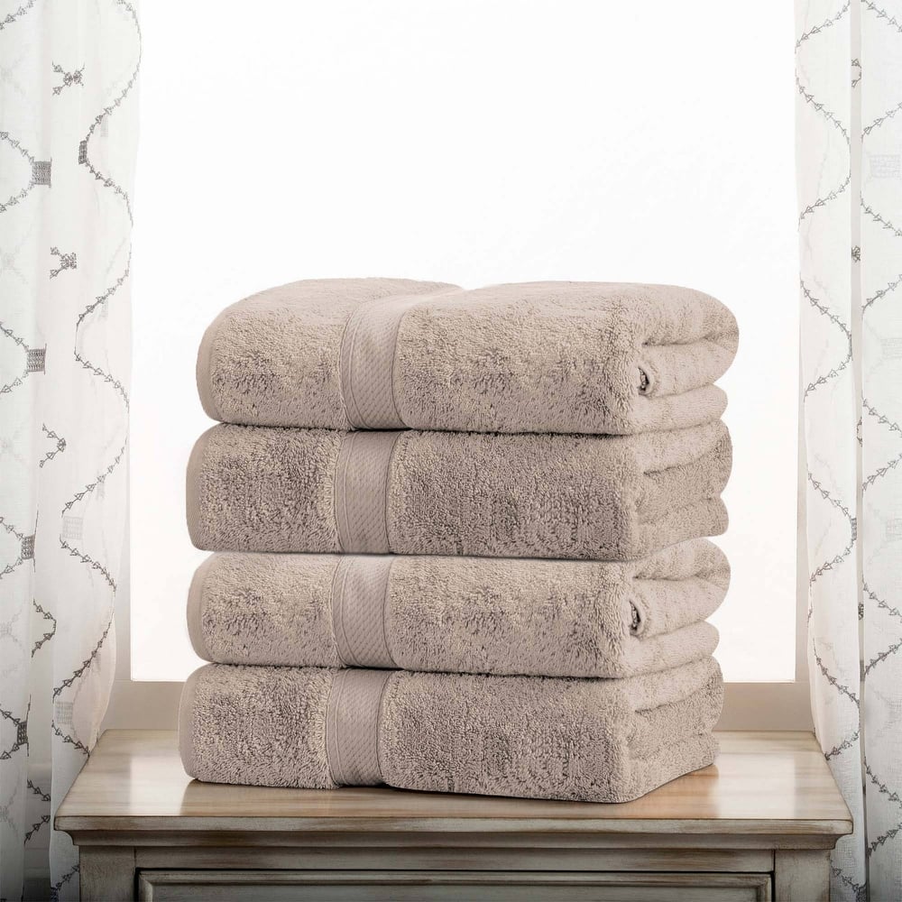 Superior Egyptian Cotton Pile Heavyweight Bath Towel Set of 4