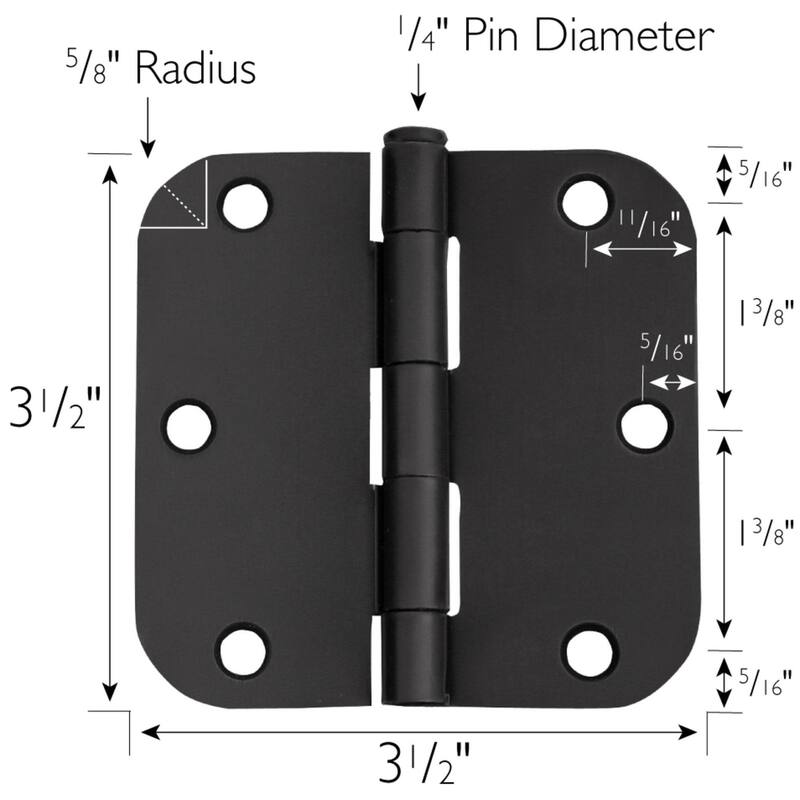 Design House 189548 3-1/2" x 3-1/2" Plain Bearing 5/8" Radius Corner