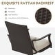 preview thumbnail 24 of 41, EROMMY Outdoor Dining Set, Swivel Rocking Chairs, Rectangular Table w Umbrella Hole, Patio Furniture Set for Backyard