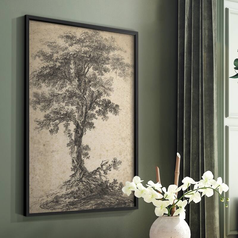 Vintage Sketch CII -Framed Print