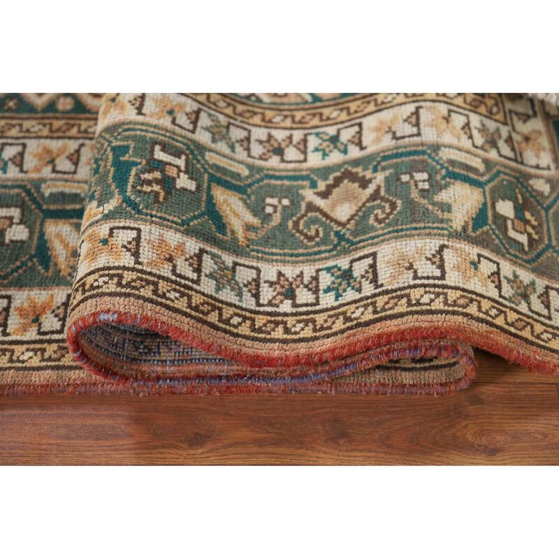 Geometric Bakhtiari Persian Vintage Rug Handmade Wool Carpet - 5'3" x 10'0"