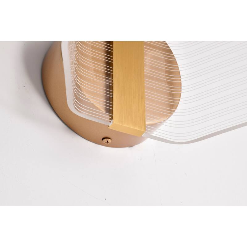 Kenzo LED 1 Light Wall Sconce Vintage Brass Finish Light Guide Panel - Polished Anodized Bronze