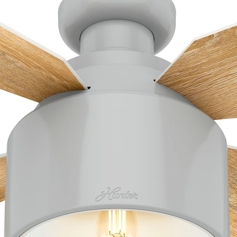 Hunter 52" Cranbrook Ceiling Fan with LED Light Kit and Remote - Mid-Century Modern, Low-Profile