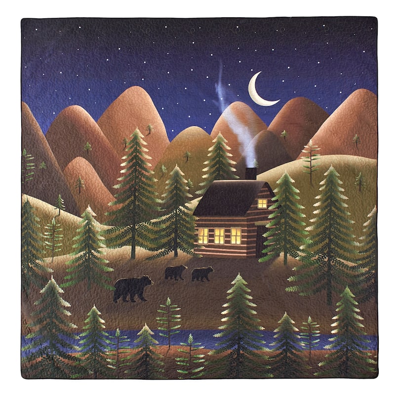 Donna Sharp Folk Art Forest 3PC Quilt Set