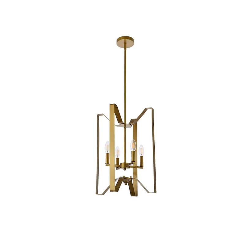 Hugo 4 Light Pendant in black - 14 Inch