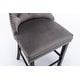 preview thumbnail 40 of 56, Set of 2 Contemporary Velvet Upholstered Barstools with Button Tufted Decoration
