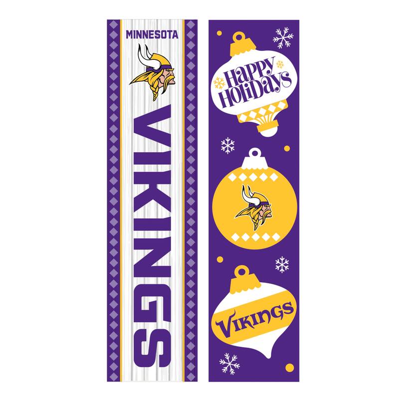 47" Double Sided Seasonal Porch Leaner, Minnesota Vikings - 47" x 11.25"