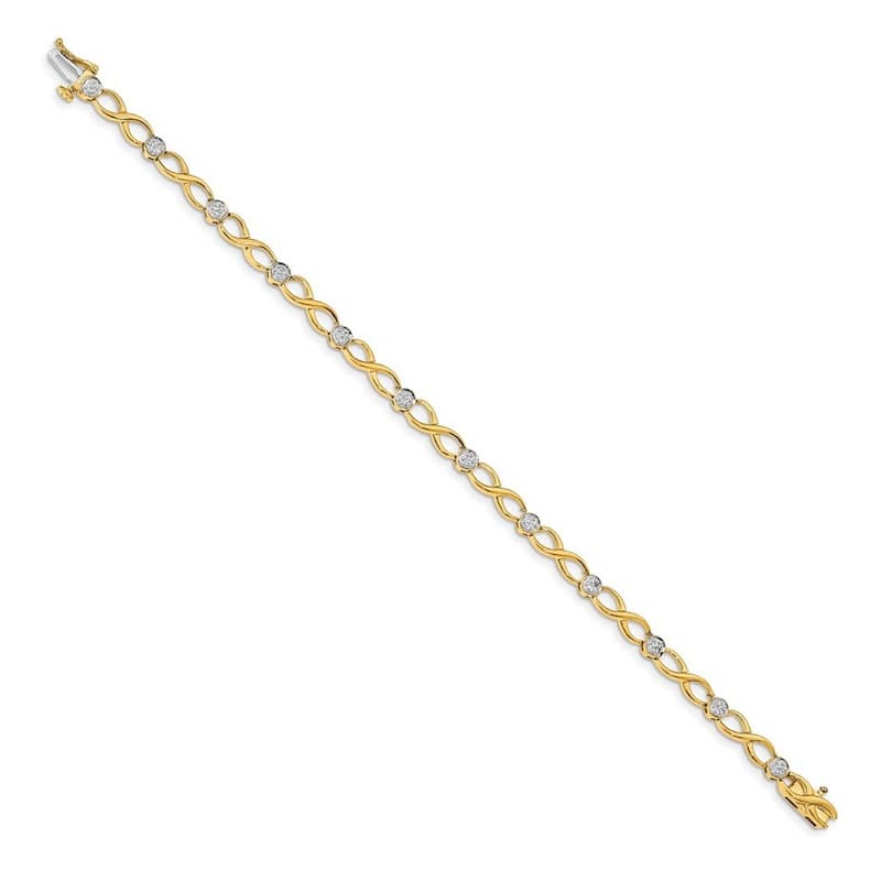 Curata 5mm 14k Diamond Bracelet