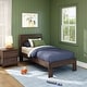 preview thumbnail 1 of 31, Max & Lily Farmhouse Twin Single Platform Bed with Headboard Barnwood Brown