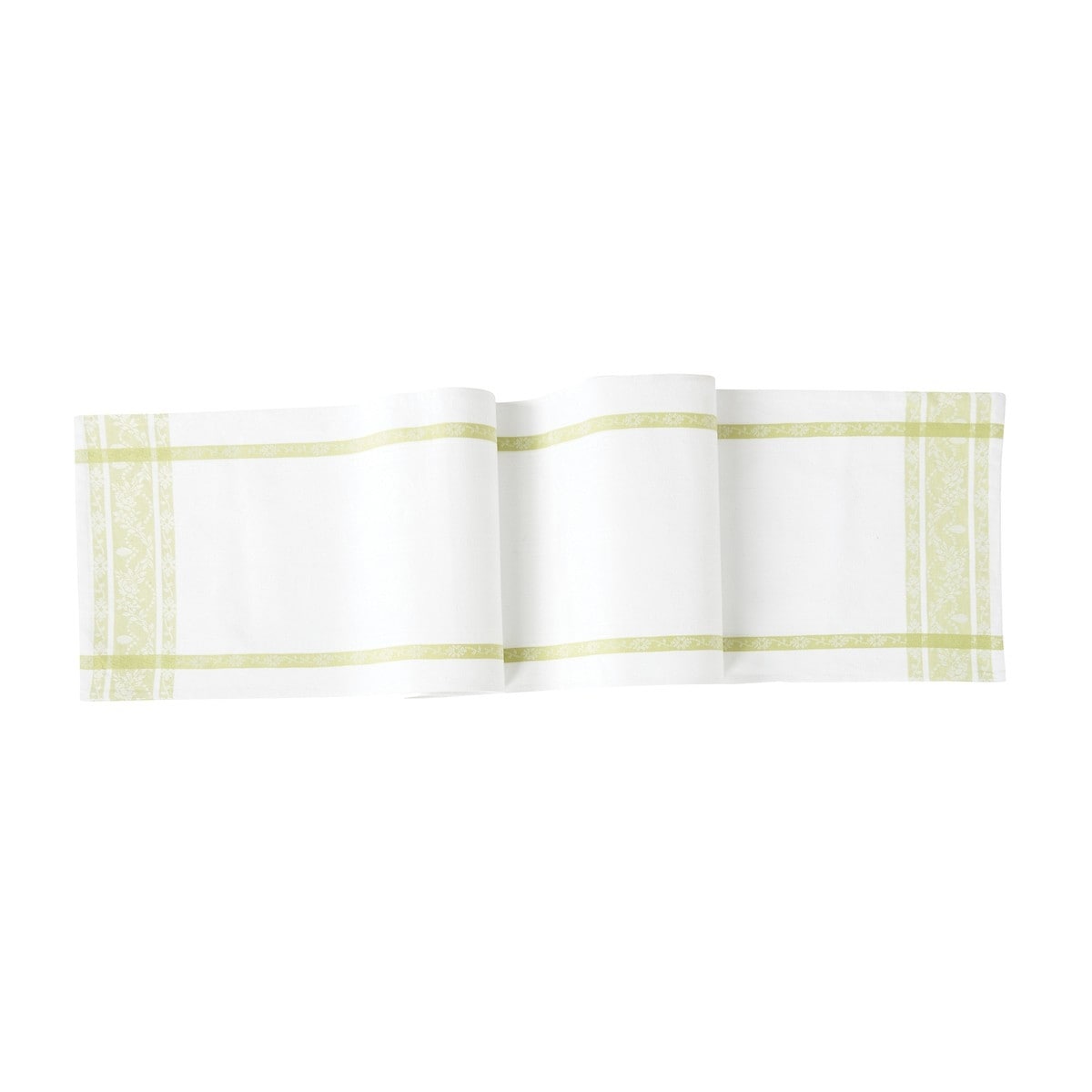 13" x 72" Rose Trellis Jacquard Peridot Table Runner - 13" x 72"