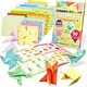 preview thumbnail 1 of 5, Infinite Curiosity Ultimate Rainbow Origami Kit for Ages 8-12 with 450 Fun Origami Paper
