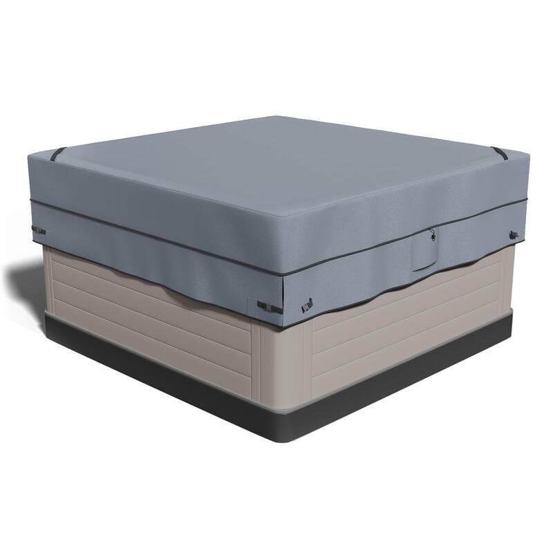Square Hot Tub Cover SPA Covers for Hot Tub, Grey - 85"Wx85"Lx20"H - grey - 85"Wx85"Lx20"H