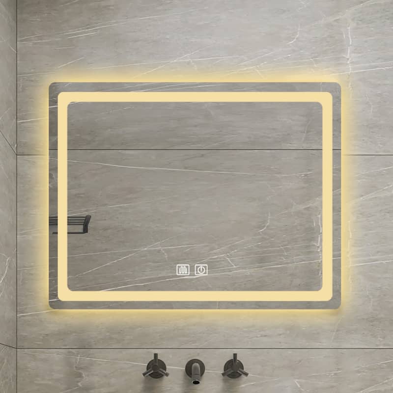 Rectangular Round Corner Bathroom Vanity Mirror