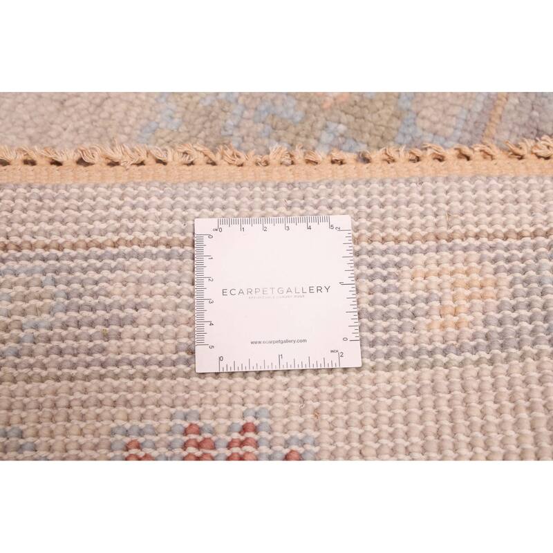 ECARPETGALLERY Hand-knotted Modern Oushak Light Grey Wool Rug - 8'2 x 9'10