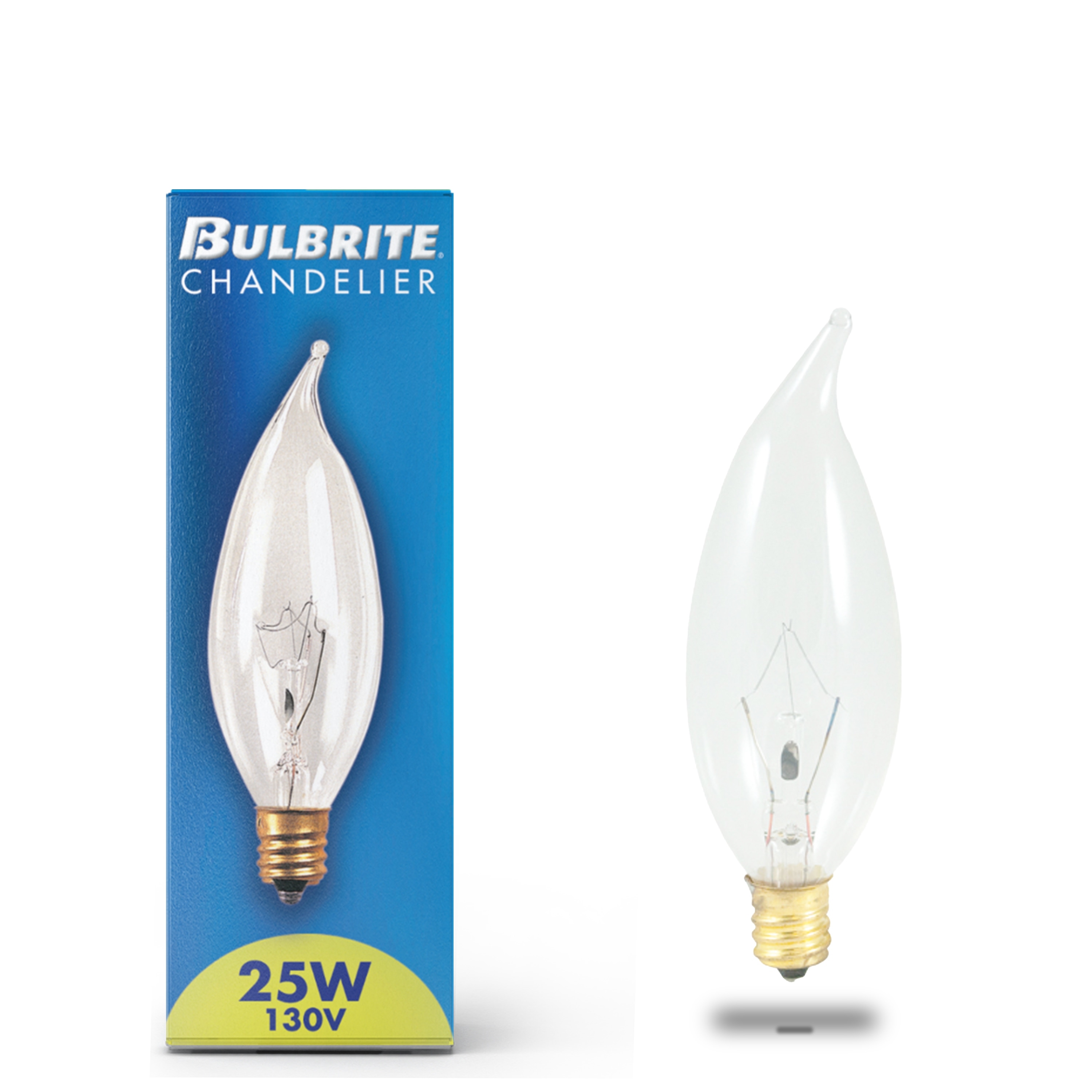 Bulbrite Pack of (50) Dimmable Clear CA10 Candelabra (E12) Incandescent Bulb