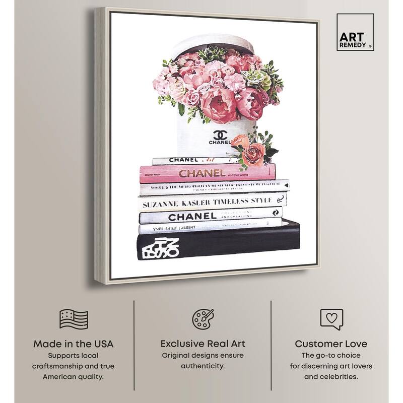 Doll Memories - Roses upon Books Canvas by Art Remedy