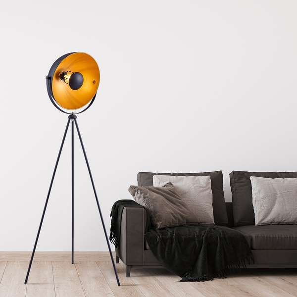 Retro tripod shop floor lamp