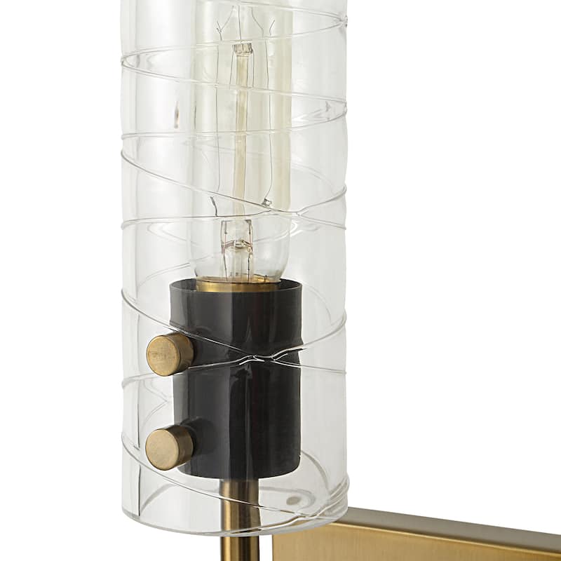 Uttermost Telesto 1 Light Brass Sconce - 22"H x 5"W x 7"D