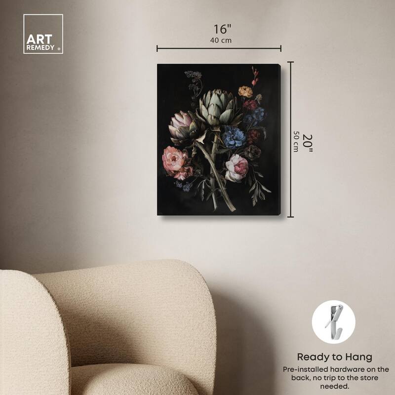 Moody Artichoke III Canvas by Art Remedy, Gallery Wrapped