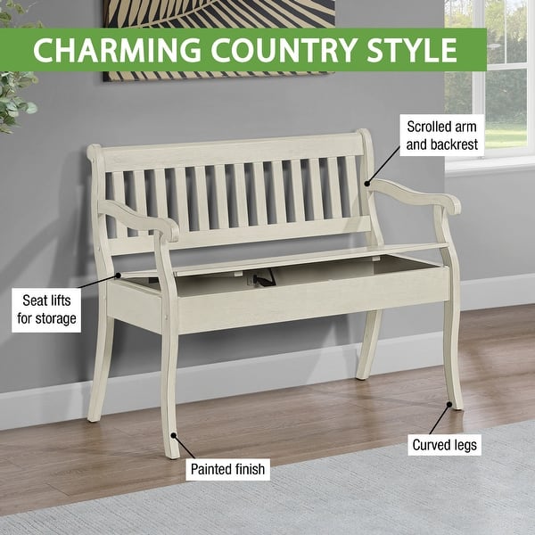 dimension image slide 5 of 6, Wakefield Storage Bench