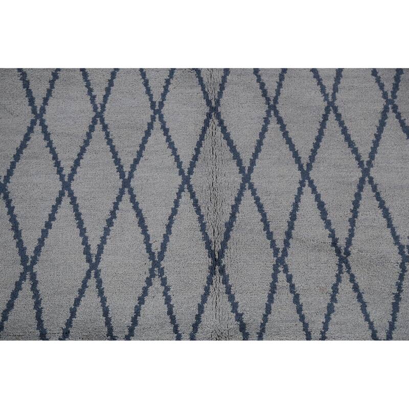 Modern Tribal Abstract Oriental Wool Area Rug Handmade Foyer Carpet - 5'1" x 8'3"