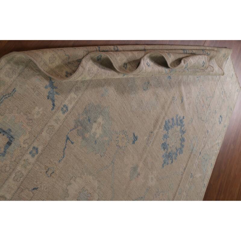 Floral Oushak Oriental Area Rug Handmade Wool Carpet - 8'0"x 10'1"