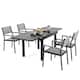 Option Black Table & Grey Chair - Set of 5