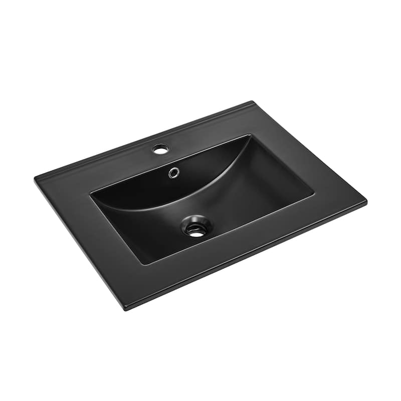 Swiss Madison Ceramic Vanity Top 24" with Single Faucet Hole