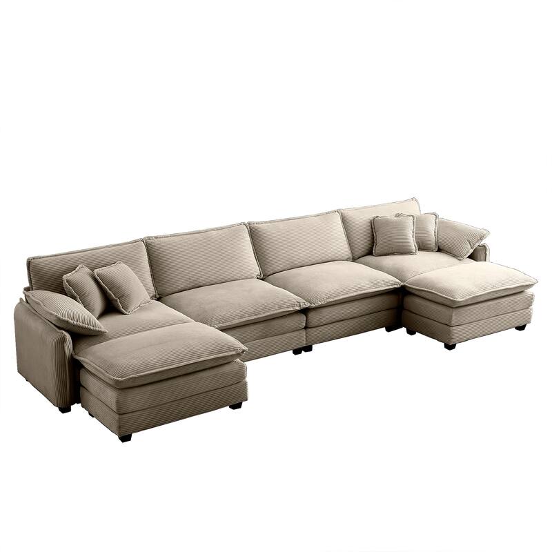 Over Size Flexible Combinations Modular Sofa Set with Ottomans