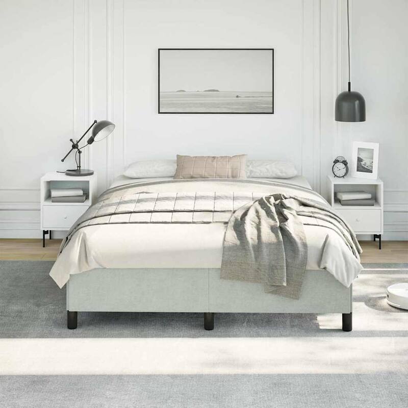 vidaXL Bed Frame, Velvet, No Mattress