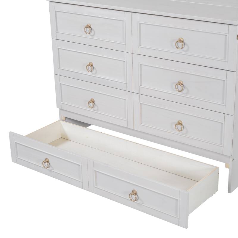 Murphy Bed with Versatile Storage and Large Drawers