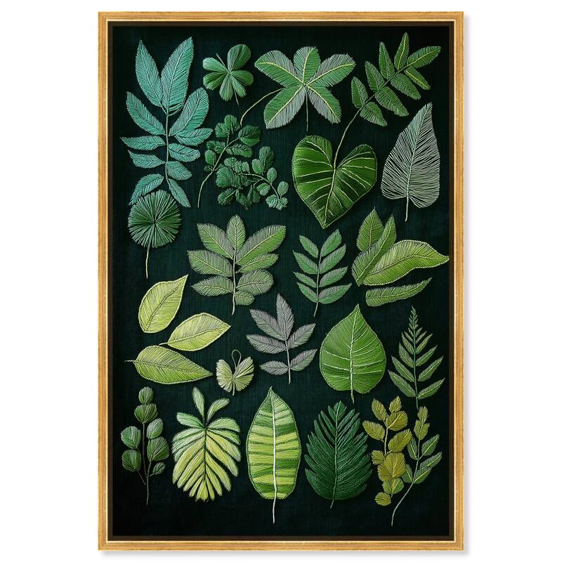 Leaf Library II Canvas by Art Remedy - Gold - 16" x 24"