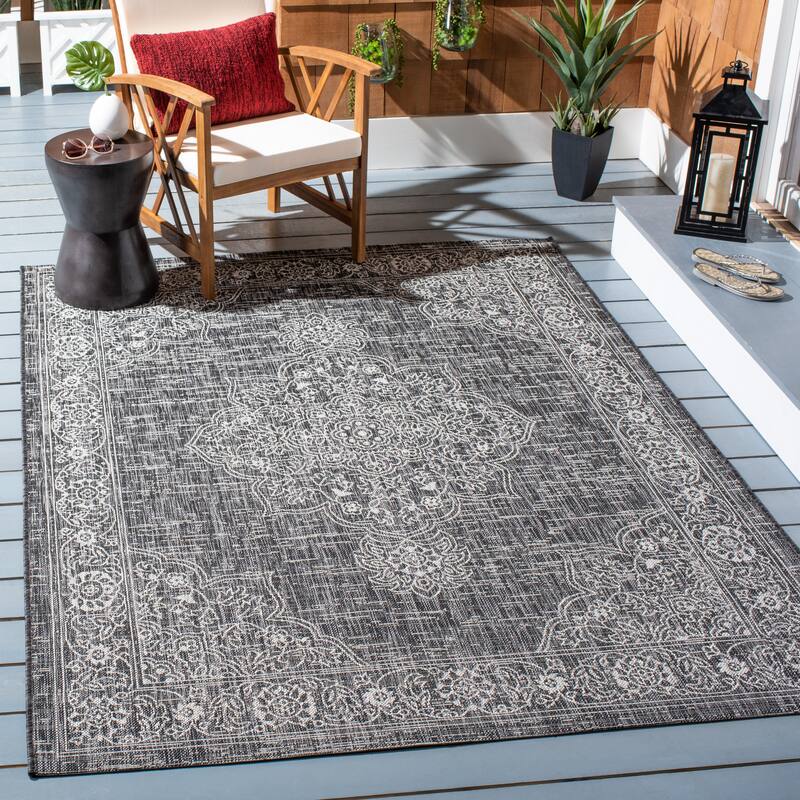 SAFAVIEH Courtyard Suseela Indoor/ Outdoor Waterproof Patio Backyard Rug