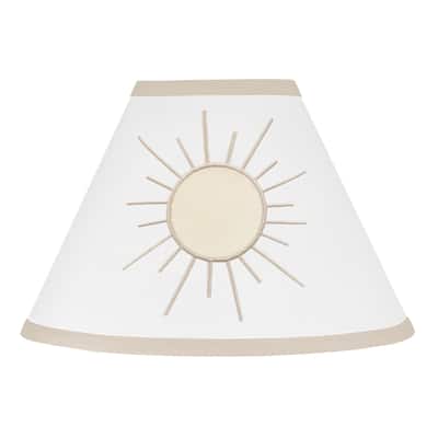 Boho Desert Sun Collection Lamp Shade - Gold White Taupe Bohemian Southwest Nature Outdoors Minimalist Geometric