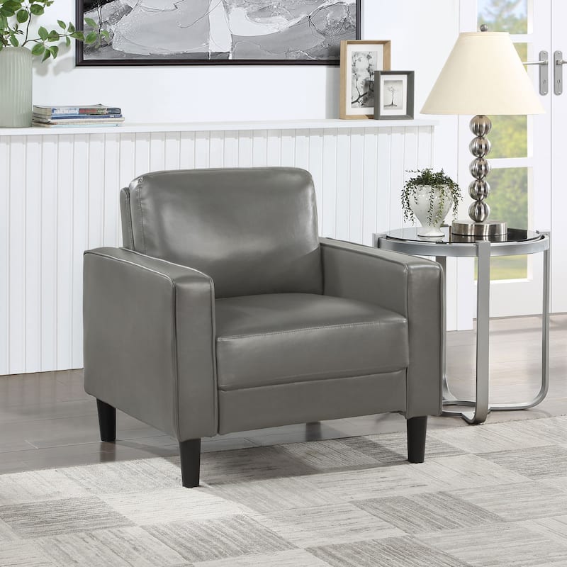 Ruth Transitional Upholstered Track Arm Accent Chair