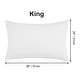 preview thumbnail 20 of 46, 2 Pcs Zippered Pillowcases, Brushed Microfiber Pillow Case Cover King(20"x36") - Snow White