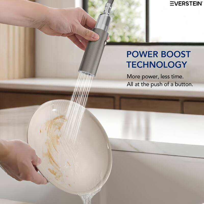 Single-Handle Pull-Down Sprayer Kitchen Faucet with 360° Spout Swivel