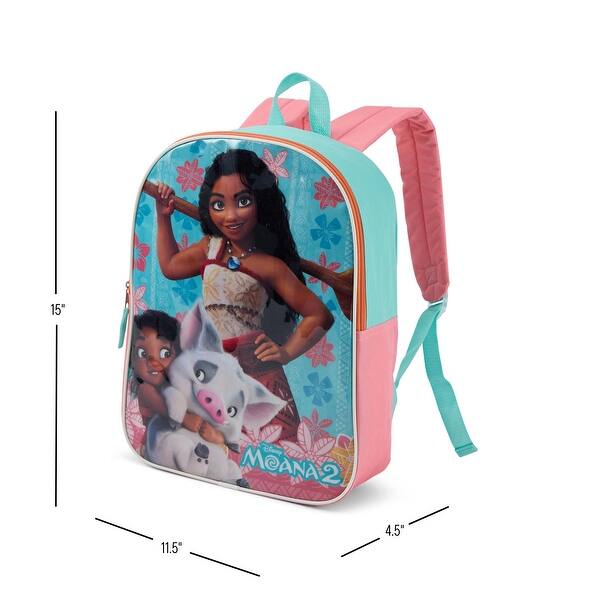dimension image slide 24 of 26, Girls 15" Backpack with Padded Straps & Zip Compartment - Ideal Toddler Bookbag for School & Travel